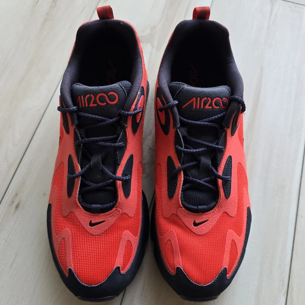 Nike Air Max 200 Black Habanero Red AQ2568-600